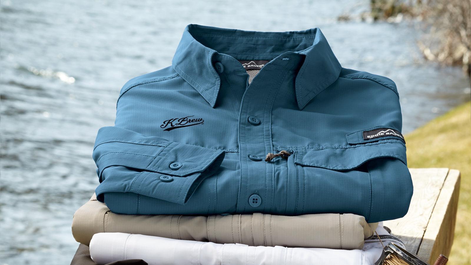 Custom Embroidered Eddie Bauer Fishing Shirts