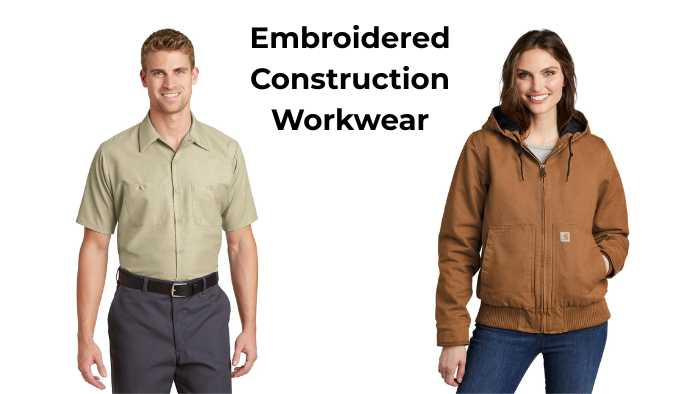 A man and woman in workwear