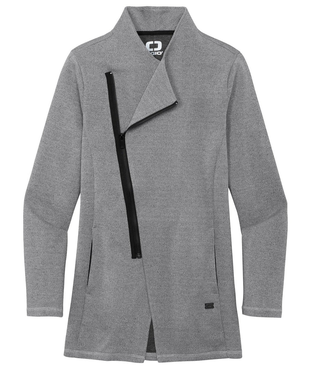 No-Logo CLOSEOUT - OGIO Ladies Transition Full-Zip-Active-OGIO-Petrol Grey Heather-XS-Thread Logic