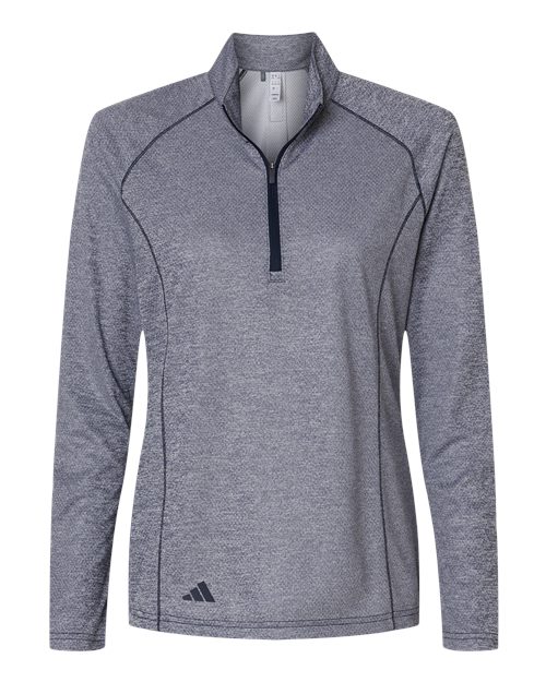Adidas Ladies Space Dyed Quarter-Zip Pullover