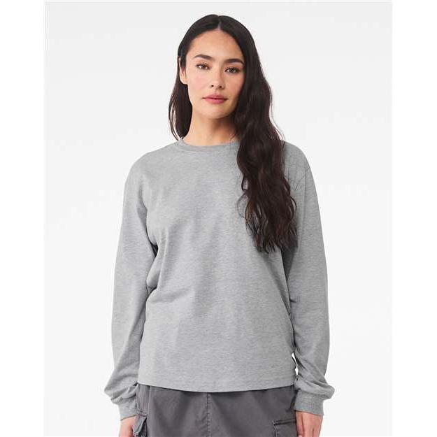 no-logo Bella+Canvas 6 oz. Heavyweight Long Sleeve Tee-Thread Logic-Thread Logic
