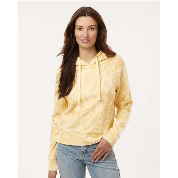 no-logo MV Sport Ladies Maddie Floral Print Hooded Sweatshirt-Thread Logic-Thread Logic