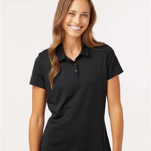 no-logo Adidas Ladies Textured Stripe Polo-Adidas-Thread Logic