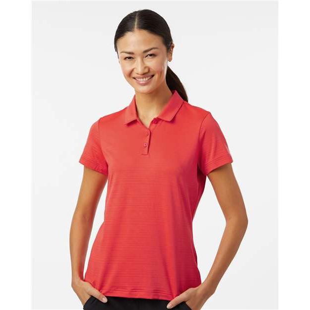 no-logo Adidas Ladies Textured Stripe Polo-Adidas-Thread Logic