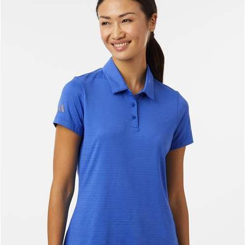 no-logo Adidas Ladies Textured Stripe Polo-Adidas-Thread Logic
