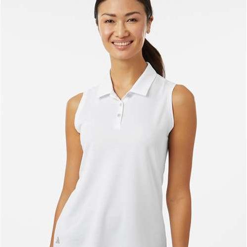 no-logo Adidas Ladies Ottoman Sleeveless Polo-Adidas-Thread Logic