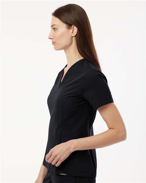 no-logo Jaanuu Ladies Calix Fit & Flare Scrub V-Neck Top-Thread Logic-Thread Logic