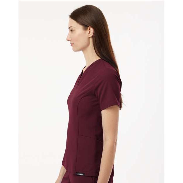 no-logo Jaanuu Ladies Calix Fit & Flare Scrub V-Neck Top-Thread Logic-Thread Logic
