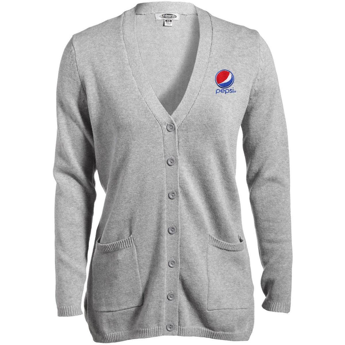 no-logo Edwards Women's V-Neck Long Cardigan Sweater-Sweaters-Edwards-Thread Logic