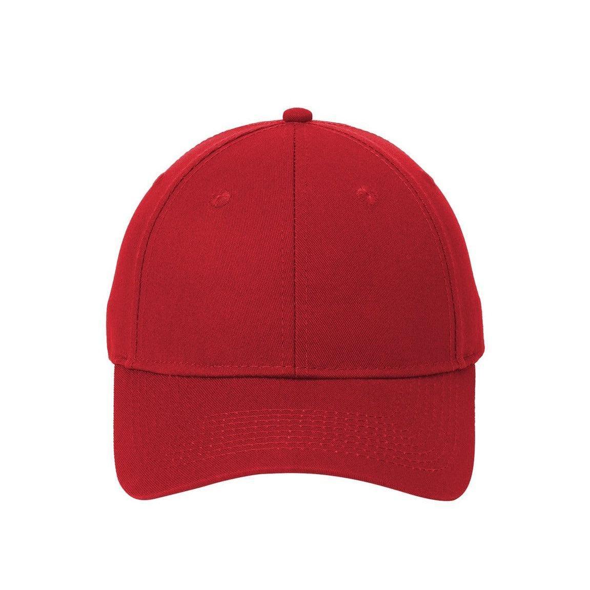 no-logo Port & Company Six-Panel Twill Cap-Headwear-Port & Company-True Red-OSFA-Thread Logic