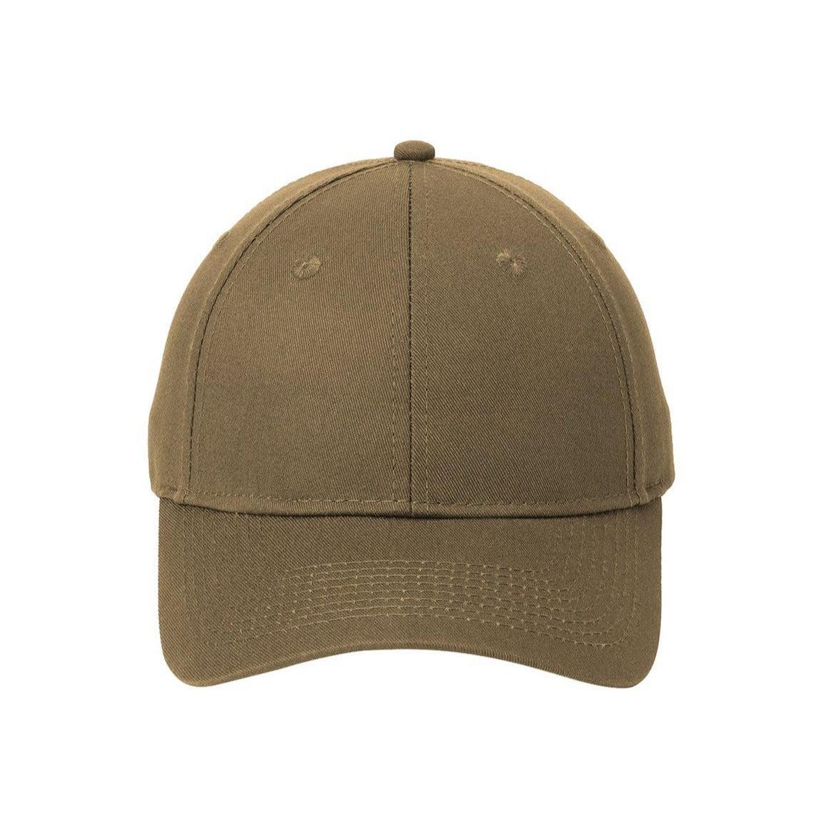 no-logo Port & Company Six-Panel Twill Cap-Headwear-Port & Company-Coyote Brown-OSFA-Thread Logic