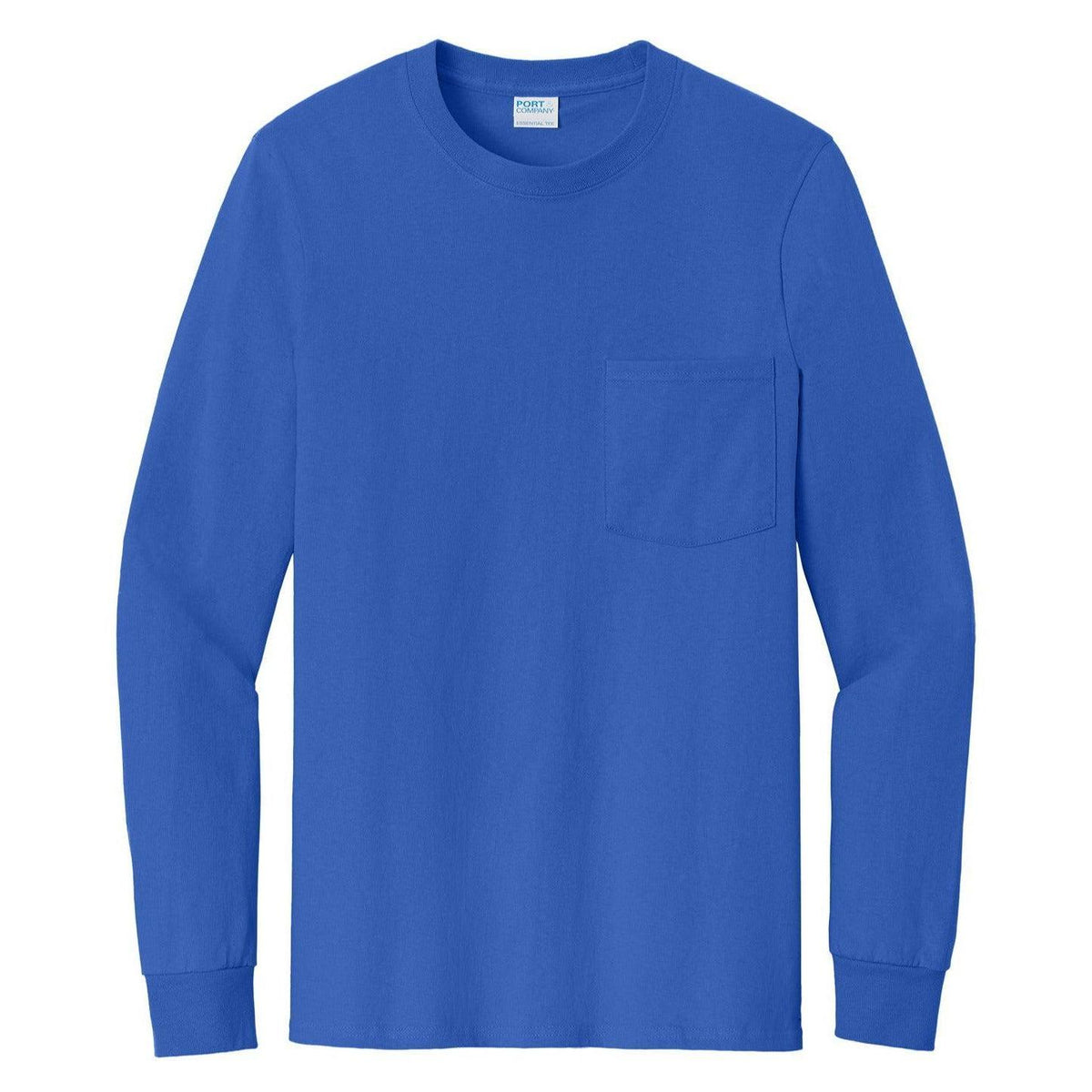 no-logo Port & Company Long Sleeve T-Shirt with Pocket-Regular-Port & Company-Thread Logic