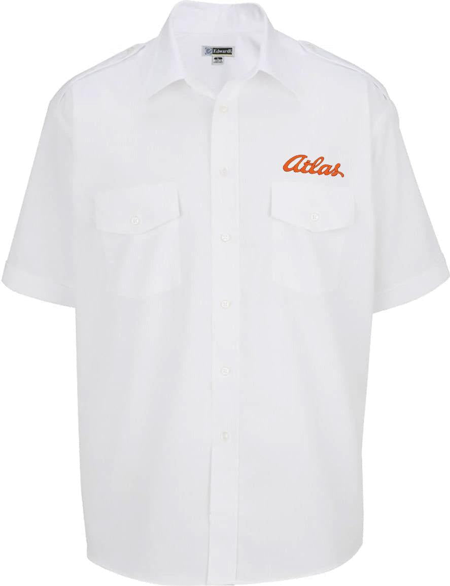 Camicia Bianca Uomo Edwards 1212 Navigator – Manica Corta, Taglia Large, Nuova Con Etichette
