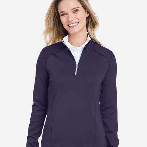 no-logo Fairway & Greene Ladies Wells Tech Quarter-Zip Pullover-Fairway & Greene-Thread Logic