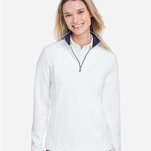 no-logo Fairway & Greene Ladies Wells Tech Quarter-Zip Pullover-Fairway & Greene-Thread Logic