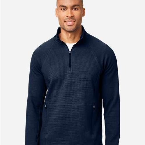 no-logo North End Rhythm Waffle Quarter-Zip Pullover-North End-Thread Logic