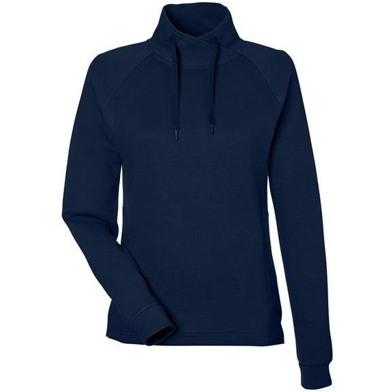 North End Ladies Rhythm Waffle Cross-Neck Pullover
