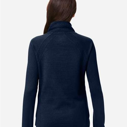 no-logo North End Ladies Rhythm Waffle Cross-Neck Pullover-North End-Thread Logic