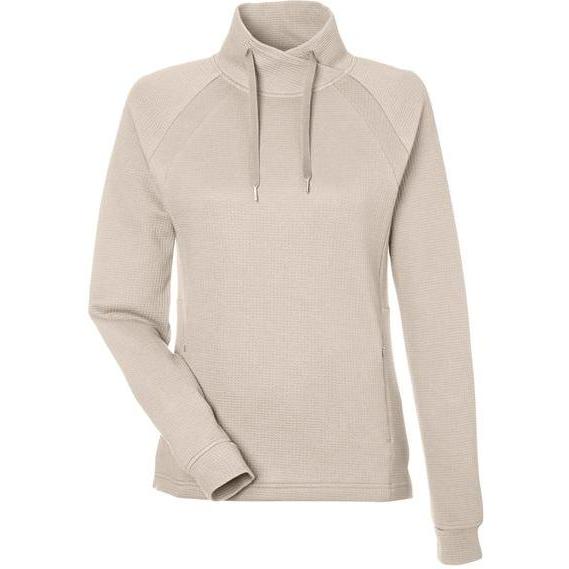 North End Ladies Rhythm Waffle Cross-Neck Pullover