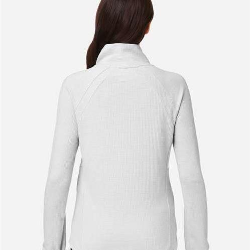 no-logo North End Ladies Rhythm Waffle Cross-Neck Pullover-North End-Thread Logic