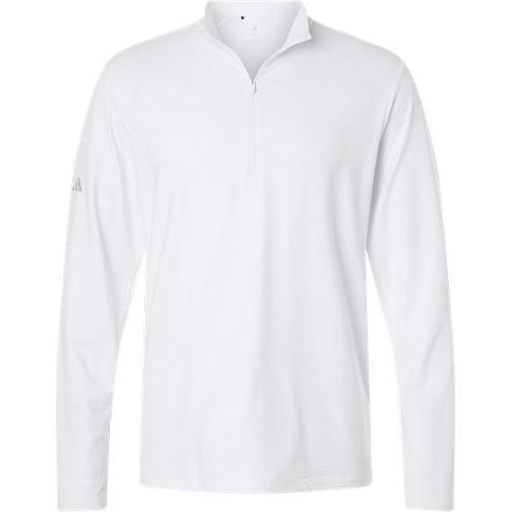 Adidas Textured Stripe Quarter-Zip Pullover