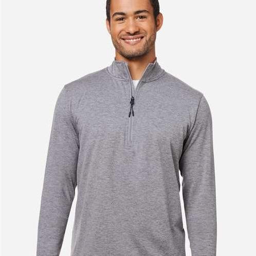 no-logo Glyder Fairway Marbled Jersey Quarter-Zip Pullover-Glyder-Thread Logic