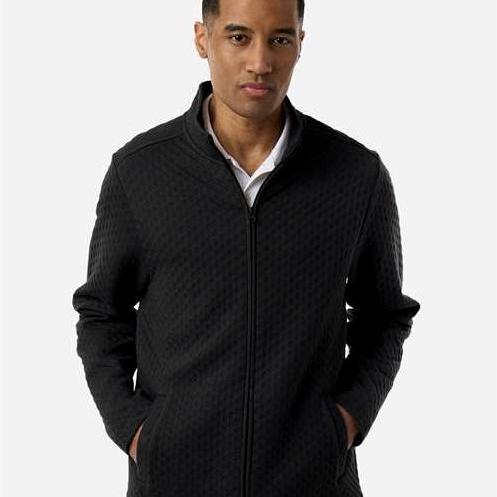 no-logo Devon & Jones Berkley Textured Full-Zip Jacket-Devon & Jones-Thread Logic