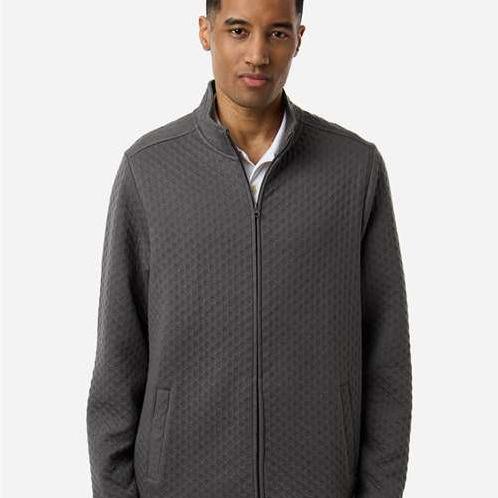 no-logo Devon & Jones Berkley Textured Full-Zip Jacket-Devon & Jones-Thread Logic