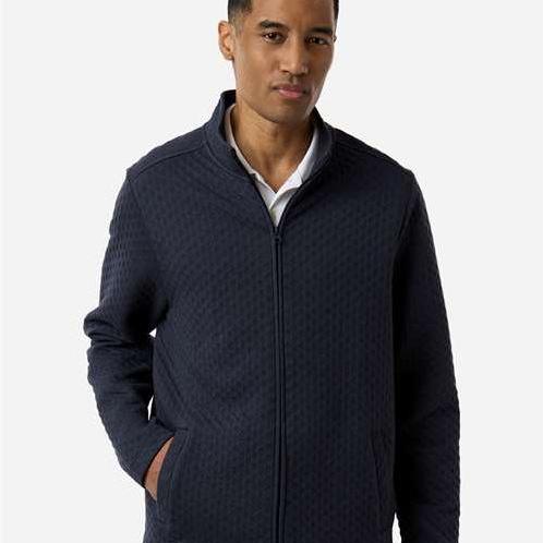 no-logo Devon & Jones Berkley Textured Full-Zip Jacket-Devon & Jones-Thread Logic