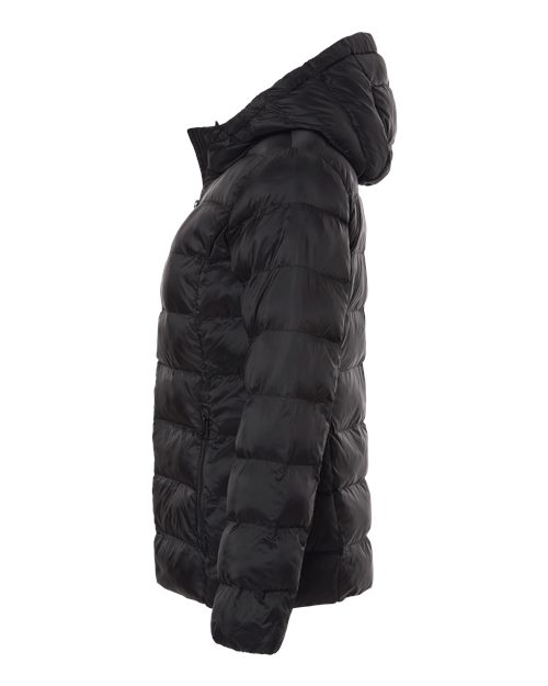 no-logo Weatherproof WoLightweight Poly-filled Hooded Puffer Jacket-Weatherproof-Thread Logic