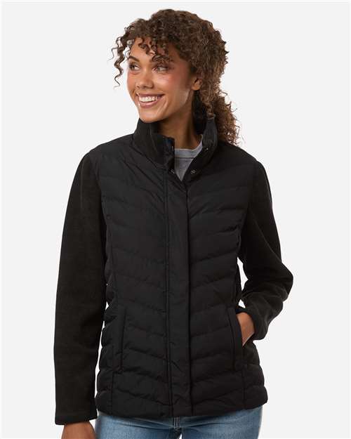 no-logo Weatherproof WoMixed Media Chevron Jacket-Weatherproof-Thread Logic