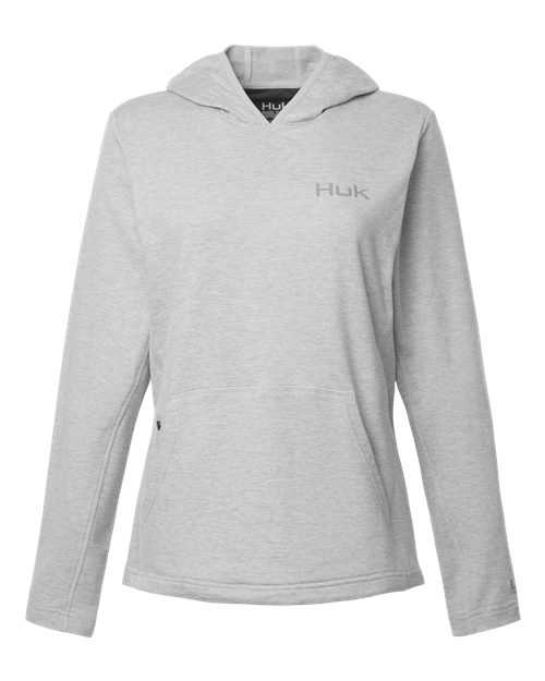 no-logo HUK WoColdfront+ Hooded Sweatshirt-HUK-Harbor Mist Heather-XS-Thread Logic
