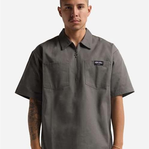 Shaka Wear Ladies rk Heavyweight Quarter-Zip Short Sleeve Shirt