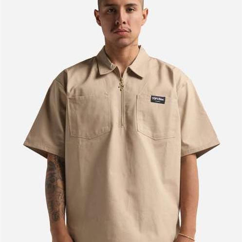 Shaka Wear Ladies rk Heavyweight Quarter-Zip Short Sleeve Shirt