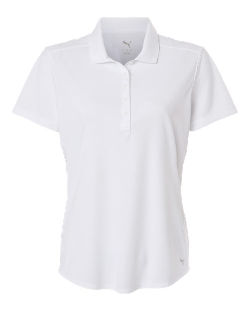 logo-left Puma Golf Womens Pure 2.0 Polo-Puma-White Glow-S-Thread Logic