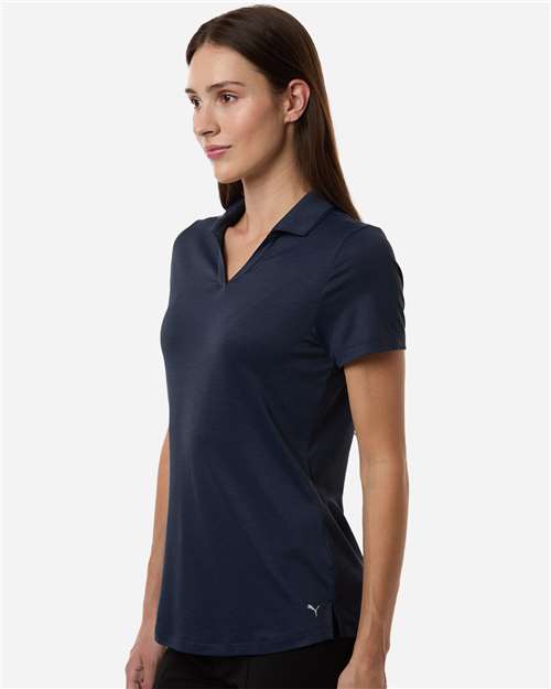 no-logo Puma Golf Womens Icon Heather Polo-Puma-Thread Logic