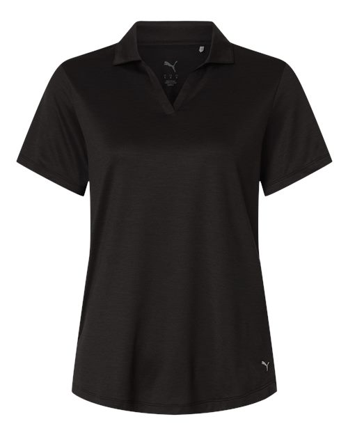 logo-left Puma Golf Womens Icon Heather Polo-Puma-Puma Black Heather-S-Thread Logic