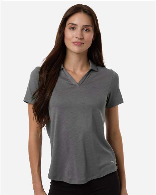 no-logo Puma Golf Womens Icon Heather Polo-Puma-Thread Logic