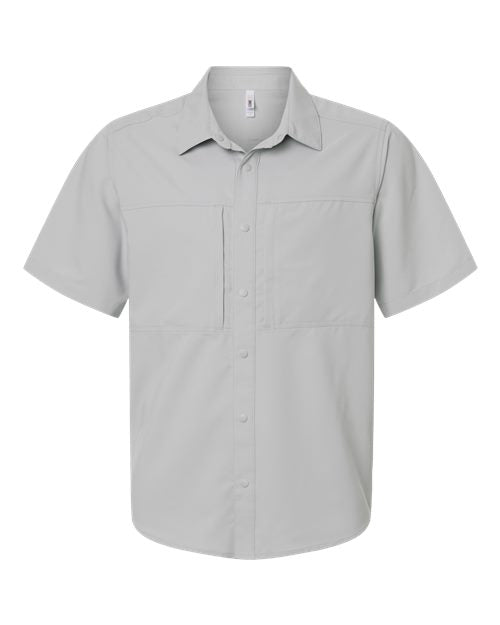logo-left CORE365 UltraUVP Shoreline Short Sleeve Staff Shirt-CORE365-Platinum-S-Thread Logic