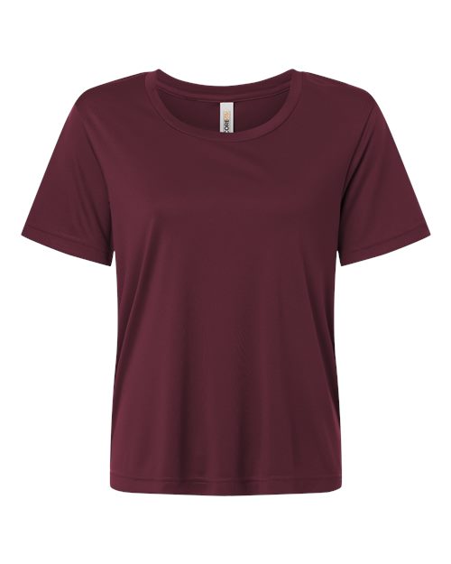 logo-left CORE365 WoCapital Performance T-Shirt-CORE365-Burgundy-XS-Thread Logic