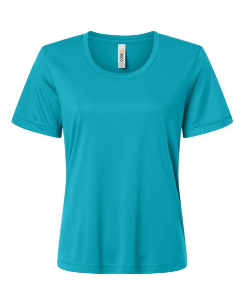 logo-left CORE365 WoCapital Performance T-Shirt-CORE365-Clear Teal-XS-Thread Logic