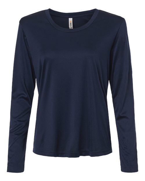 logo-left CORE365 WoCapital Performance Long Sleeve T-Shirt-CORE365-Classic Navy-XS-Thread Logic