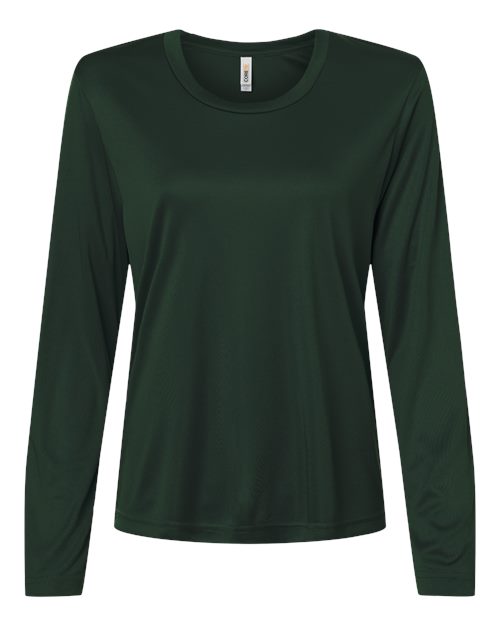 logo-left CORE365 WoCapital Performance Long Sleeve T-Shirt-CORE365-Forest-XS-Thread Logic