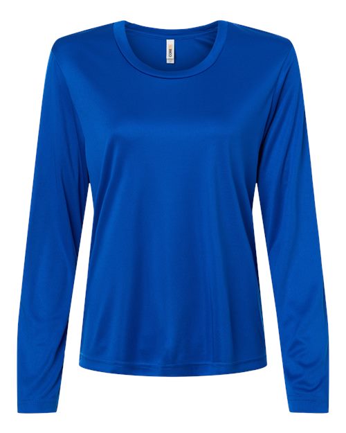 logo-left CORE365 WoCapital Performance Long Sleeve T-Shirt-CORE365-True Royal-XS-Thread Logic