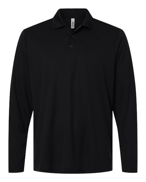 logo-left CORE365 Nova Performance Long Sleeve Pique Polo-CORE365-Black-S-Thread Logic