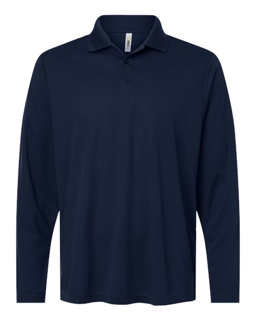 logo-left CORE365 Nova Performance Long Sleeve Pique Polo-CORE365-Classic Navy-S-Thread Logic