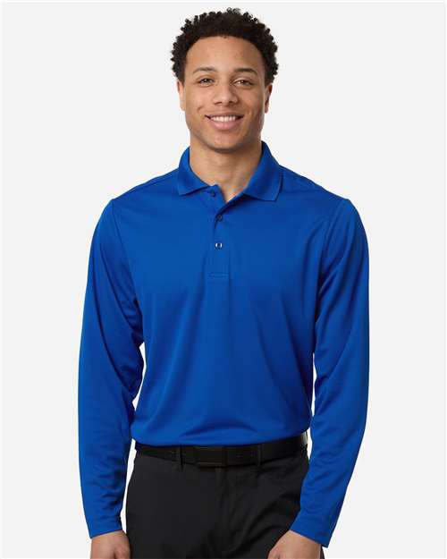 no-logo CORE365 Nova Performance Long Sleeve Pique Polo-CORE365-Thread Logic