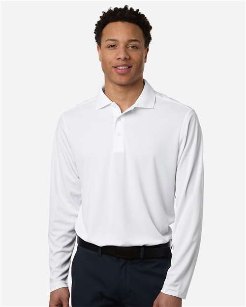 no-logo CORE365 Nova Performance Long Sleeve Pique Polo-CORE365-Thread Logic