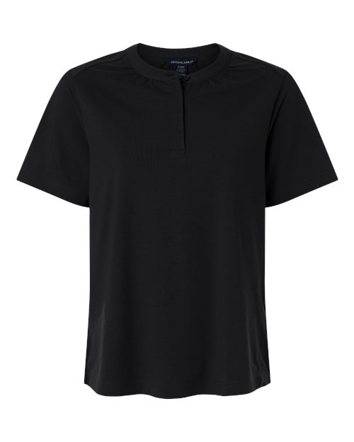 logo-left Devon & Jones WoSeaton Pebble Textured Polo-Devon&Jones-Black-XS-Thread Logic