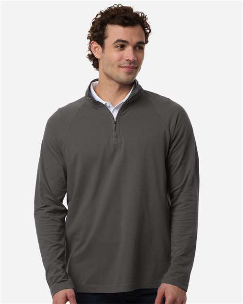 no-logo Devon & Jones Seaton Pebble Textured Quarter-Zip Pullover-Devon&Jones-Thread Logic